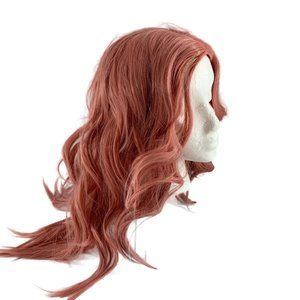 Feshfen Wig Pink Long Heat Resistant Synthetic Hair Cosplay Halloween Fashion
